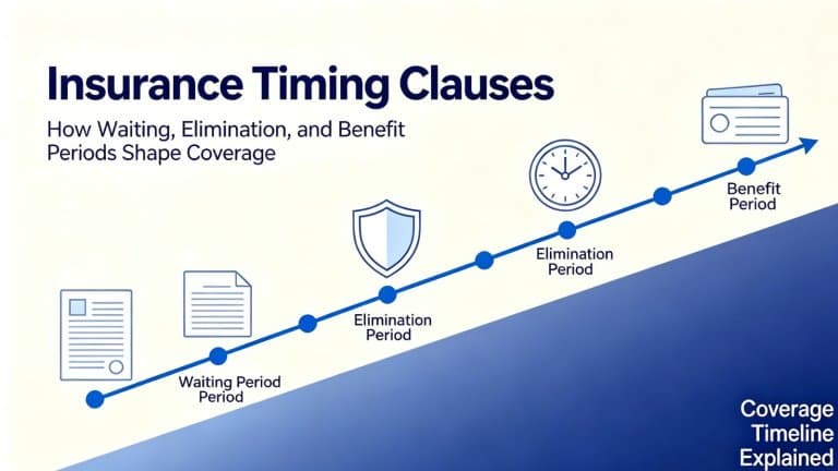Timing Clauses Explained: How Waiting Periods, Elimination Periods, and Benefit Periods Shape Insurance Coverage