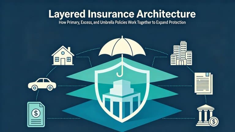 Layered Insurance Architecture: How Primary, Excess, and Umbrella Policies Work Together to Expand Protection